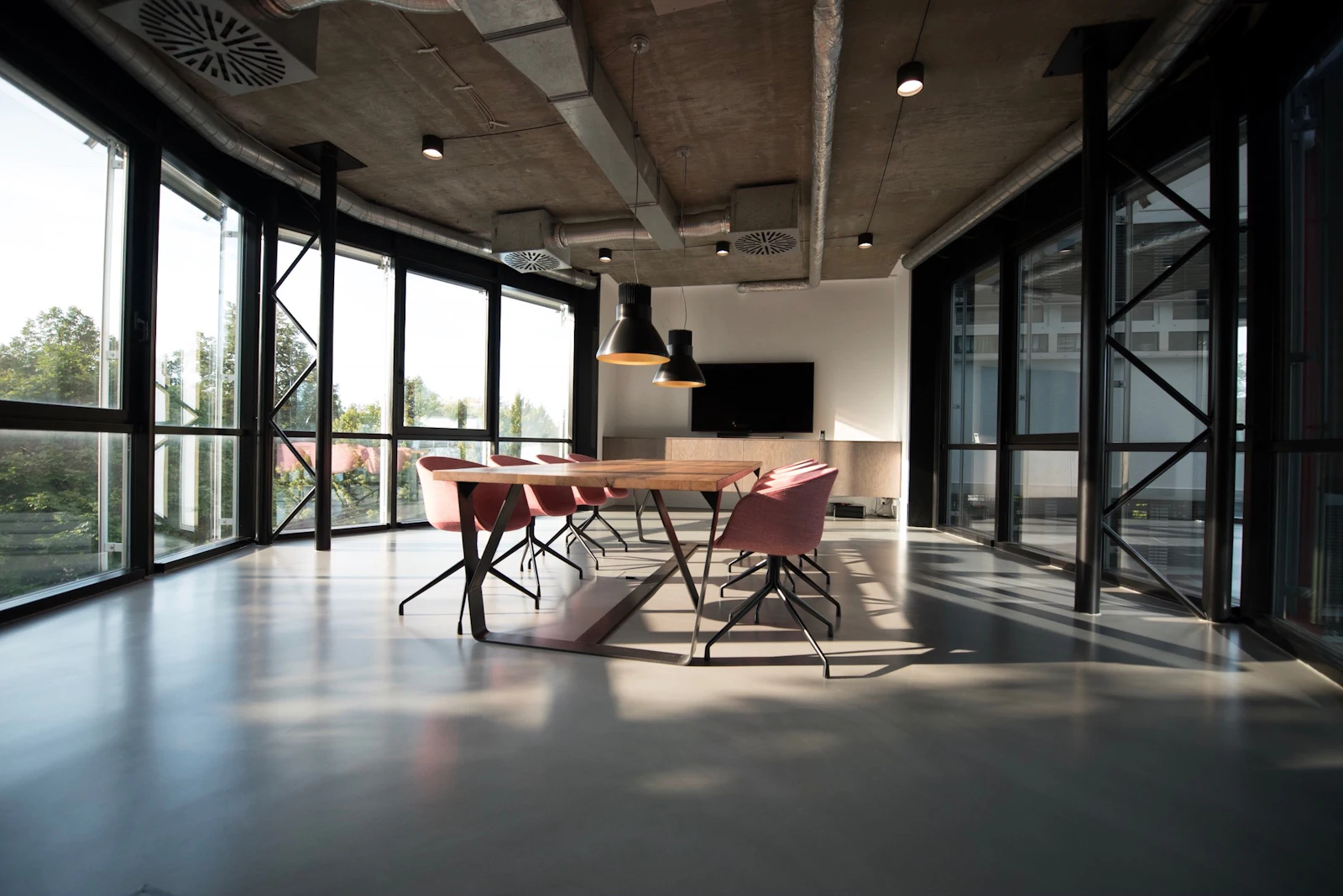 Modern UK office lobby with professional security presence